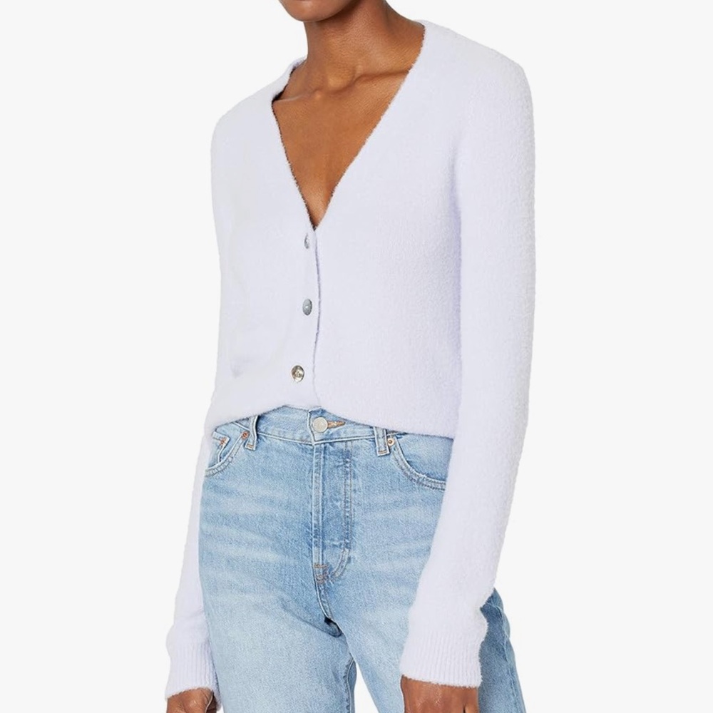 The drop purple cardigan